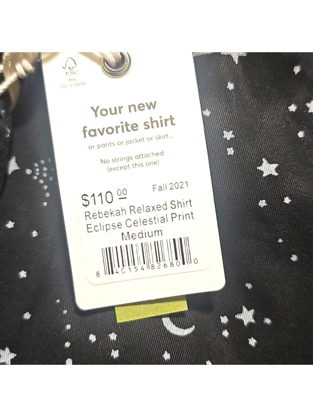 MARINE layer Rebekah Relaxed Shirt in Eclipse Celestial Print - Picture 6 of 7